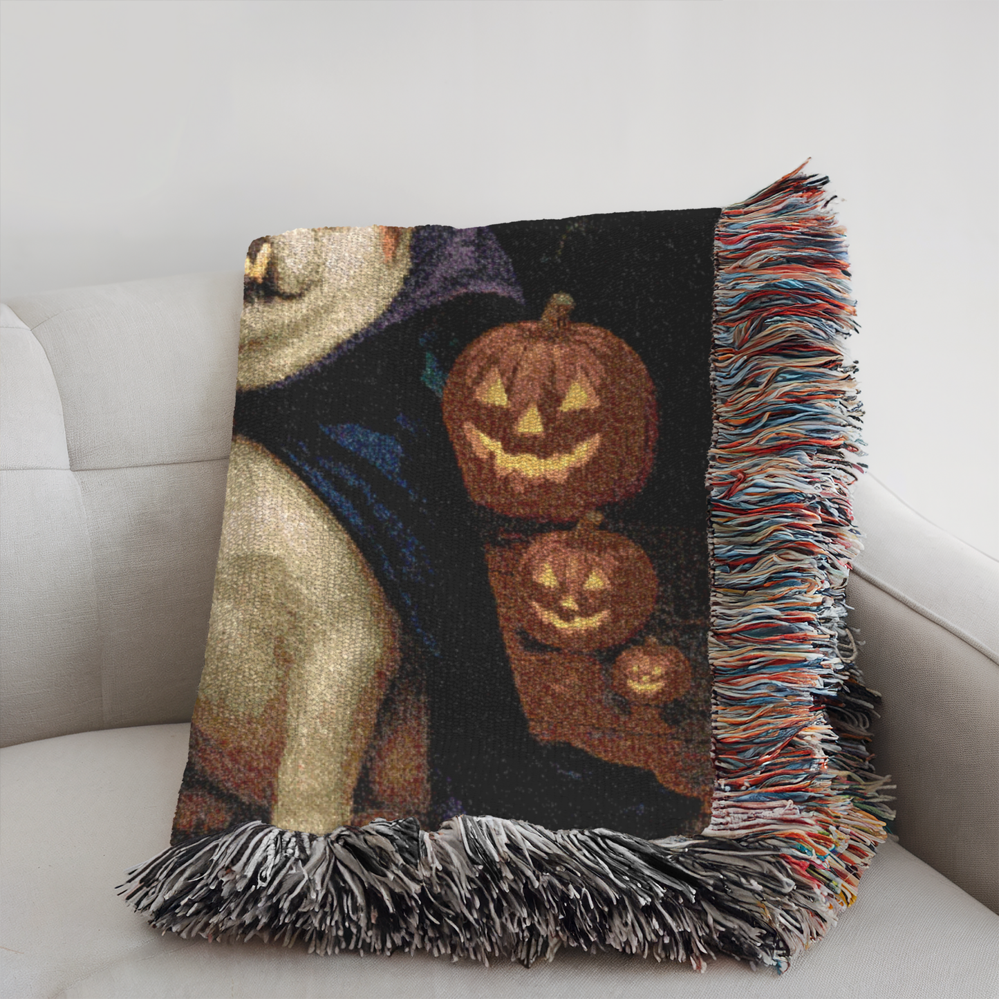 CUSTOM Mutt Dog Halloween Woven Blanket