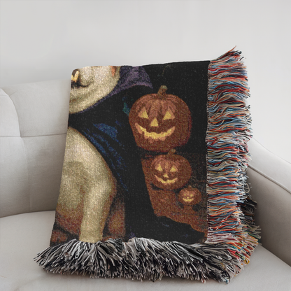 CUSTOM Mutt Dog Halloween Woven Blanket
