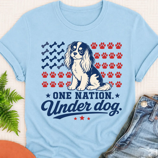 Cavalier King Charles Licks Liberty Unisex TShirt Chambray