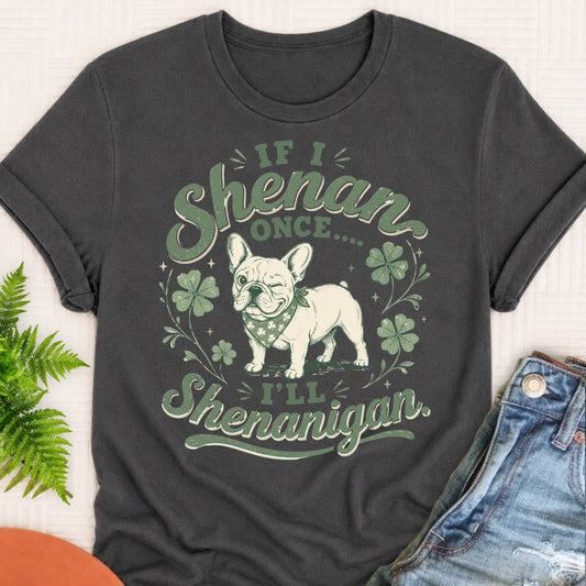 French Bulldog Shenanigans Funny Unisex TShirt Pepper