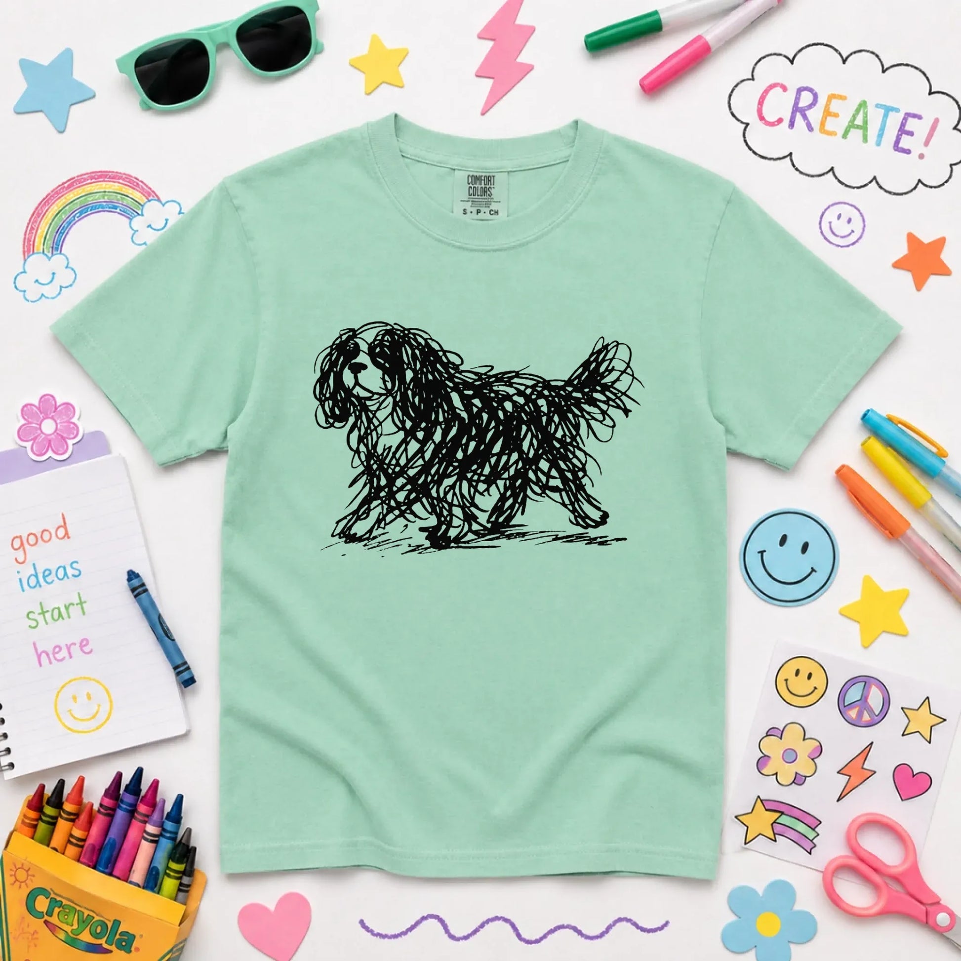 Cavalier Artist Line Art YOUTH Unisex TShirt Island Reef