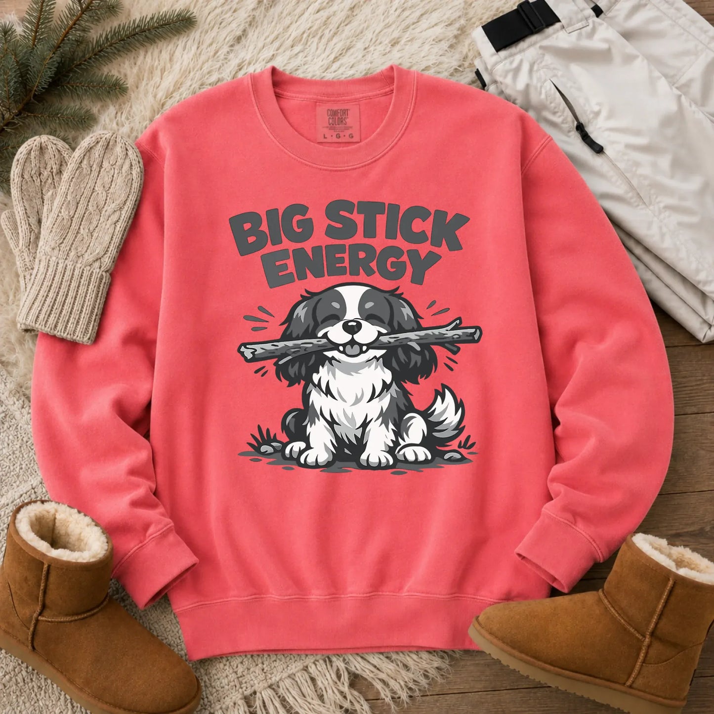 Cavalier Big Stick Energy Unisex Sweatshirt Watermelon