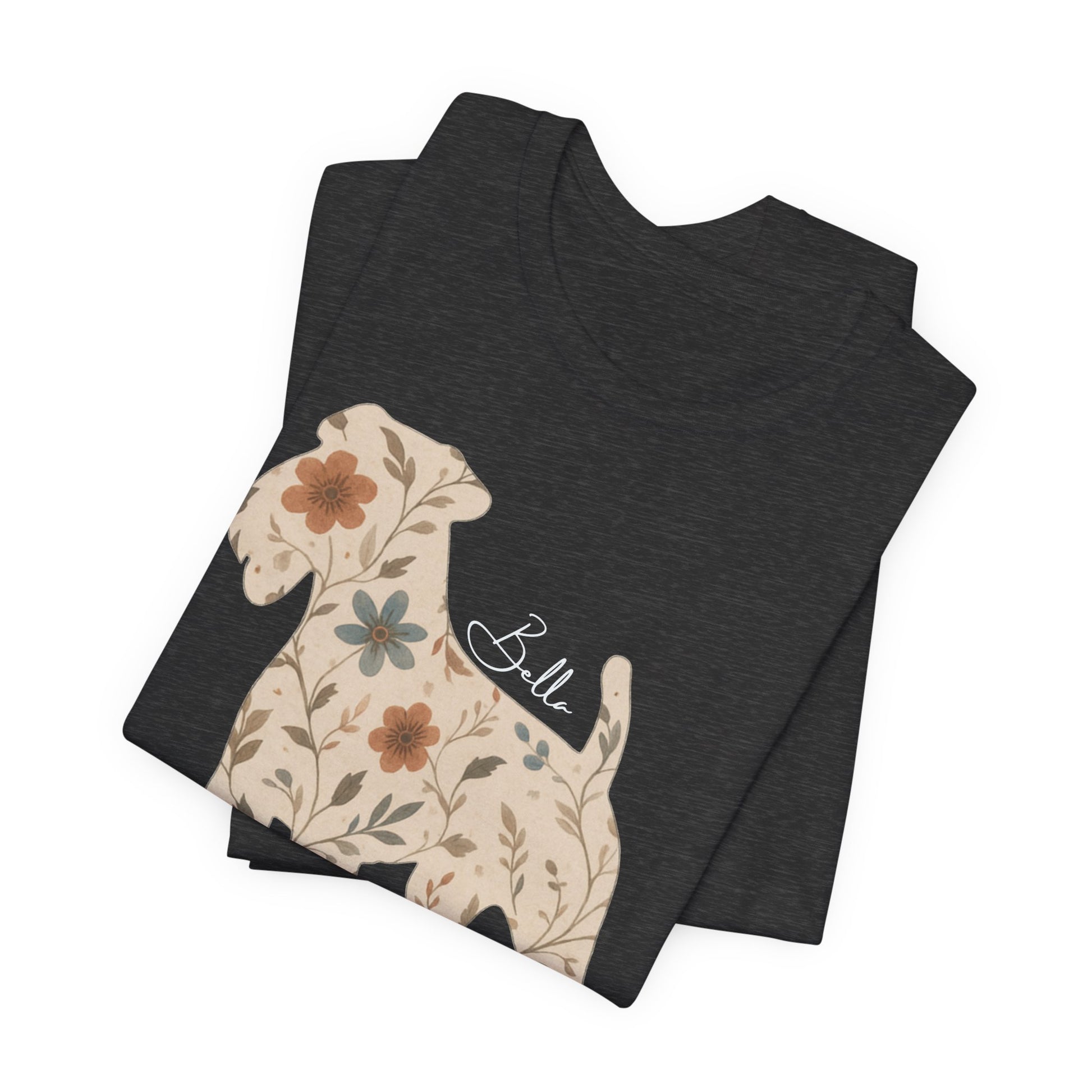 Airedale Terrier Floral Silhouette TShirt