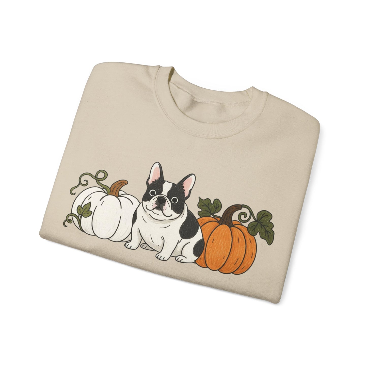 Piebald Frenchie Pupkin Unisex Sweatshirt