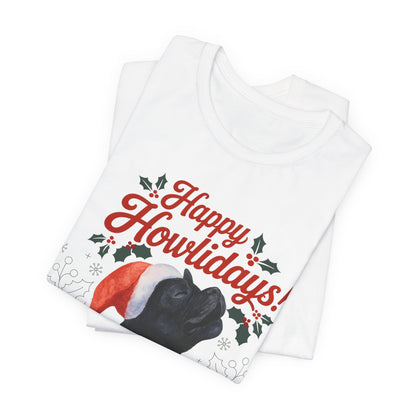Black French Bulldog Happy Howlidays TShirt