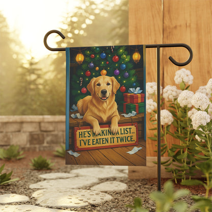 Golden Retriever Christmas Garden Flag