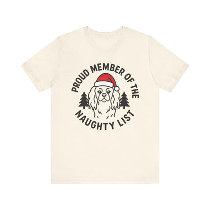Cavalier King Charles Naughty List TShirt
