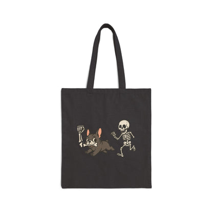 Black Frenchie Robber Tote Bag