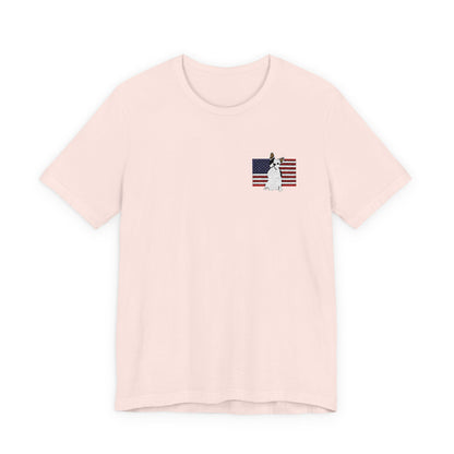 Embroidered Flag Piebald Frenchie TShirt