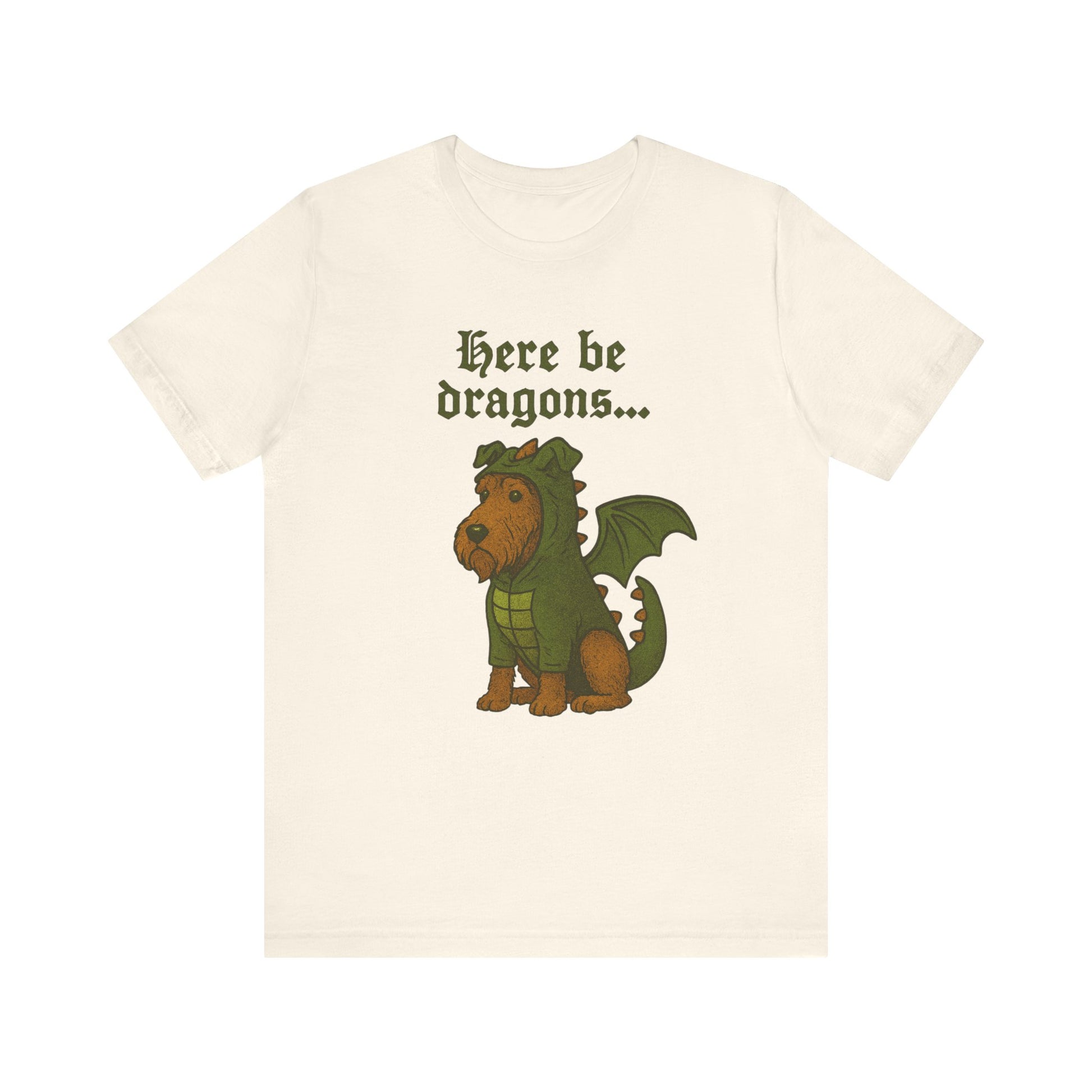Airedale Terrier Here Be Dragons TShirt