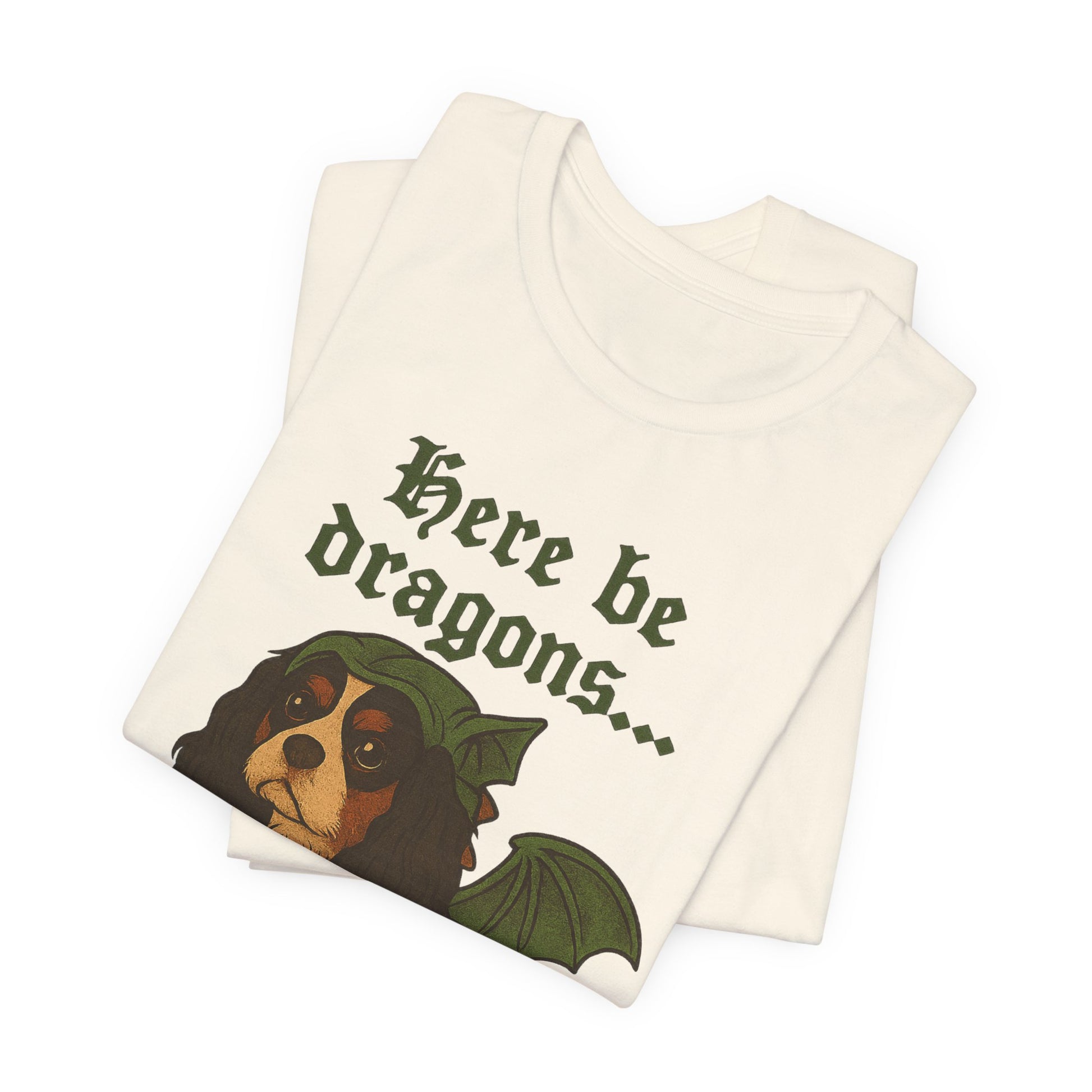 Tricolor Cavalier Here Be Dragons TShirt