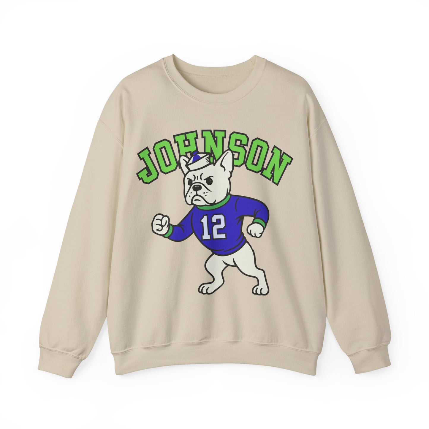 White Frenchie College Mascot Sweatshirt