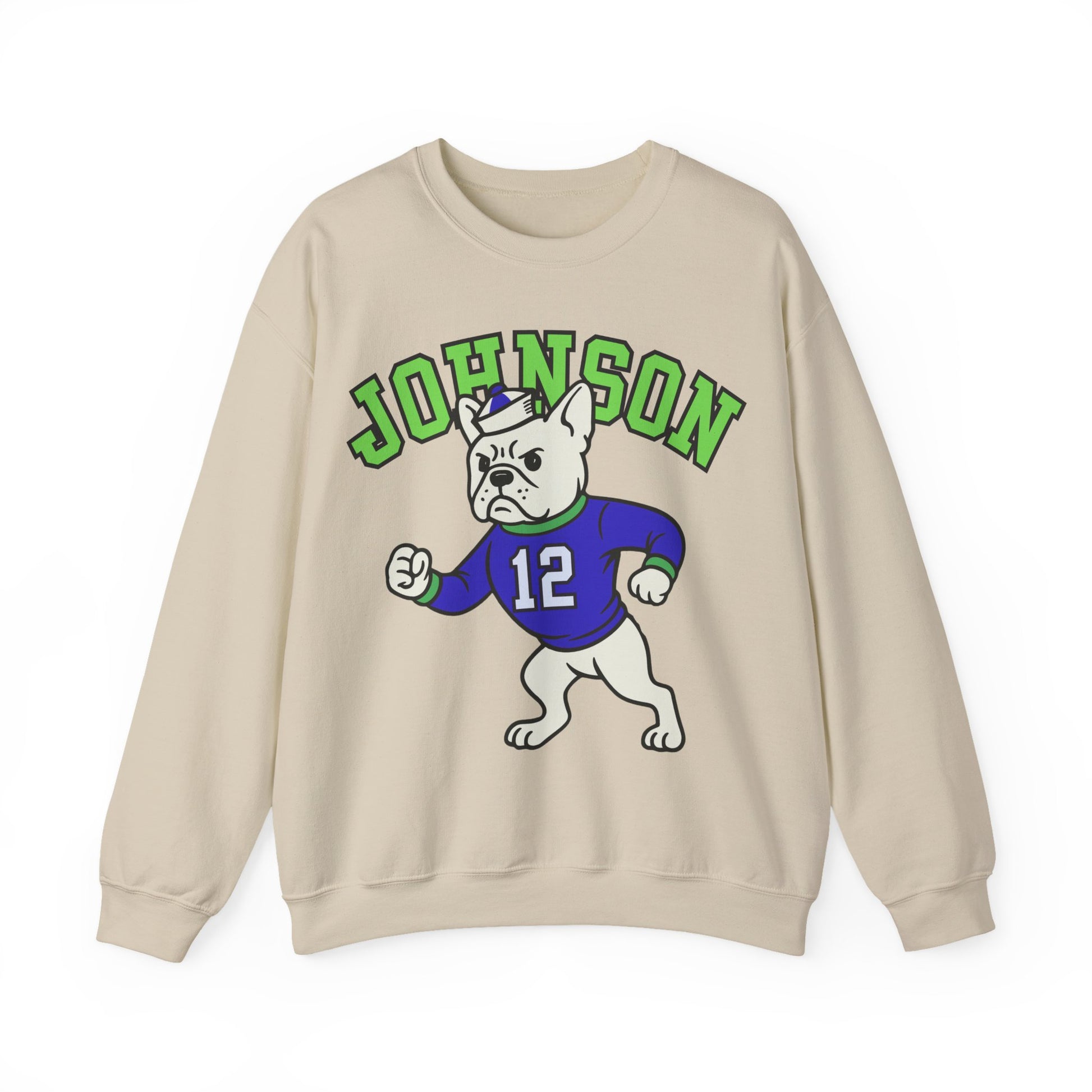 White Frenchie College Mascot Sweatshirt