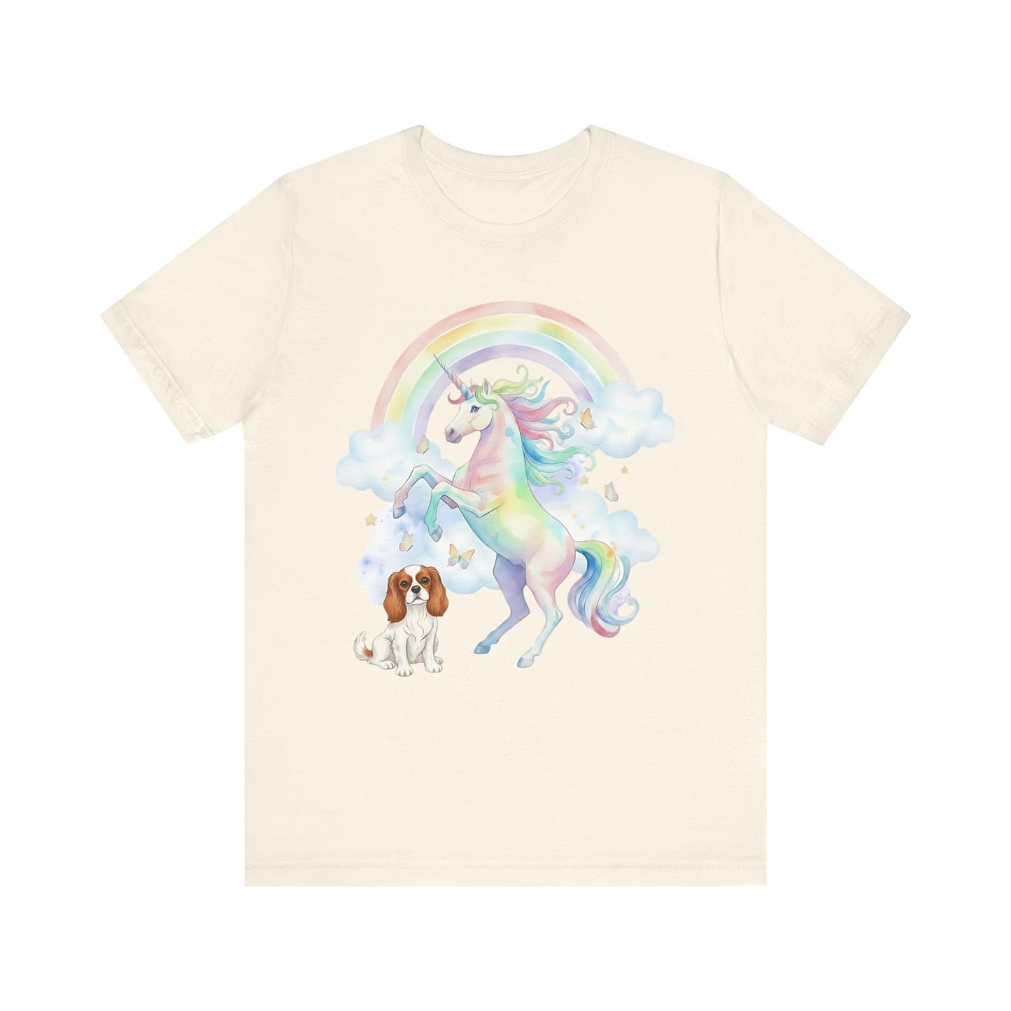 Blenheim Cavalier Watercolor Unicorn Tshirt