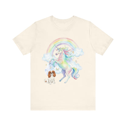 Blenheim Cavalier Watercolor Unicorn Tshirt