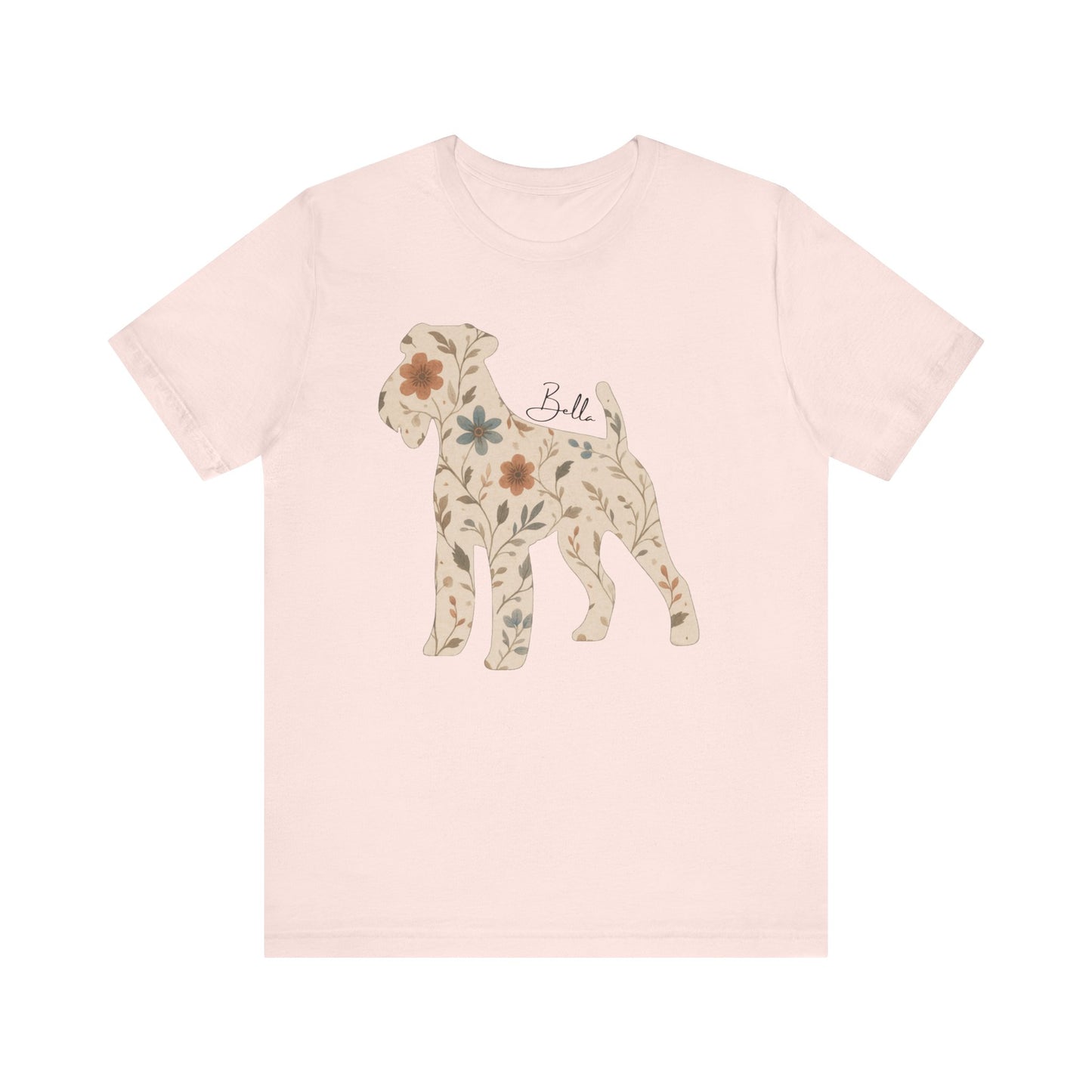 Airedale Terrier Floral Silhouette TShirt