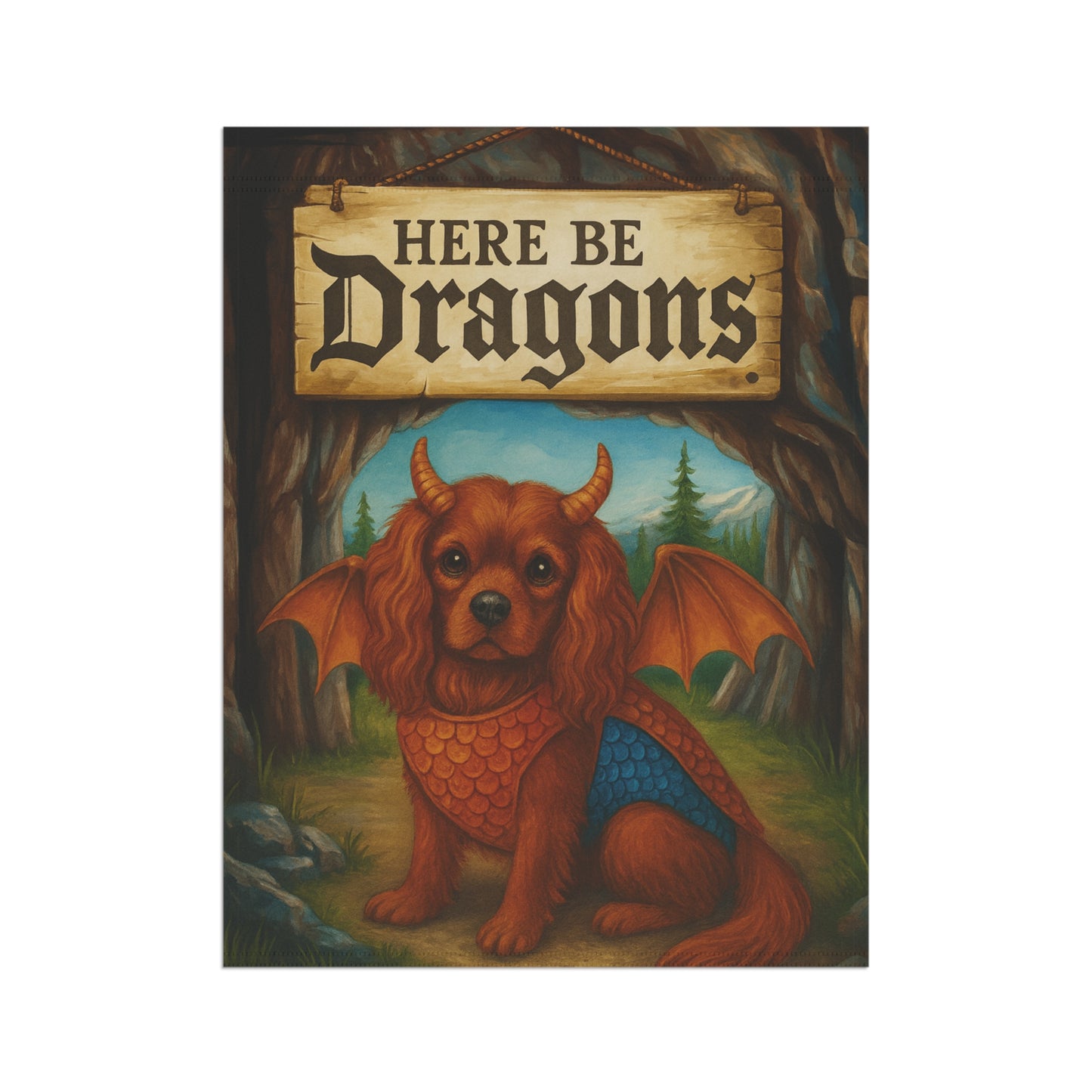 Ruby Cavalier Dragon Garden Flag
