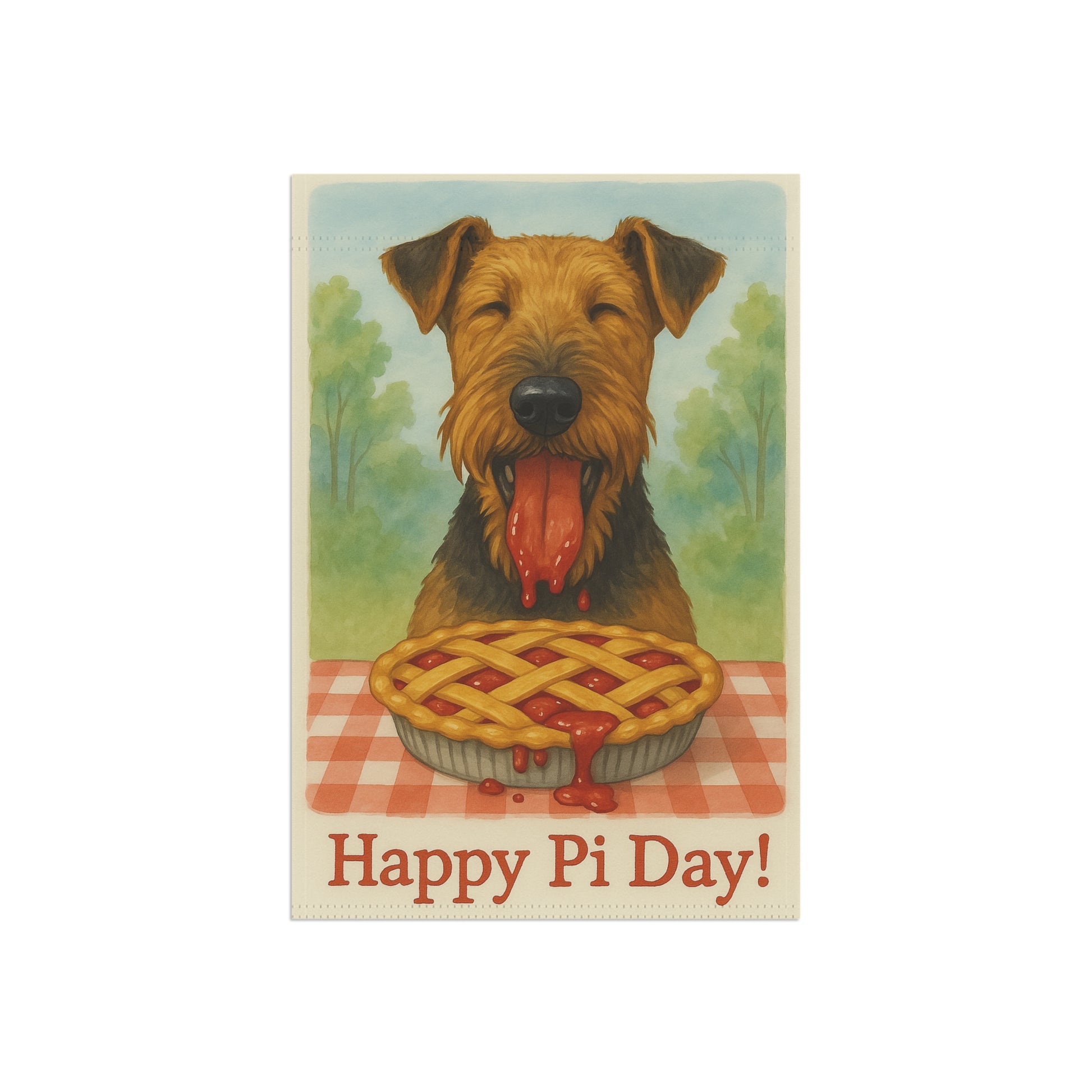 Airedale Terrier Pi Day Garden Flag
