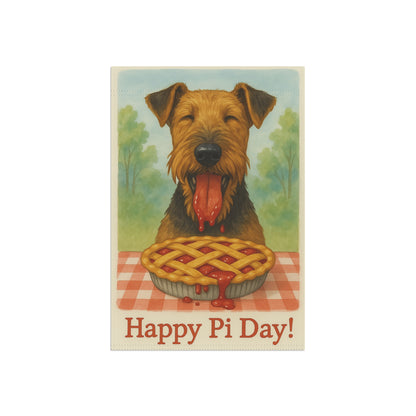 Airedale Terrier Pi Day Garden Flag
