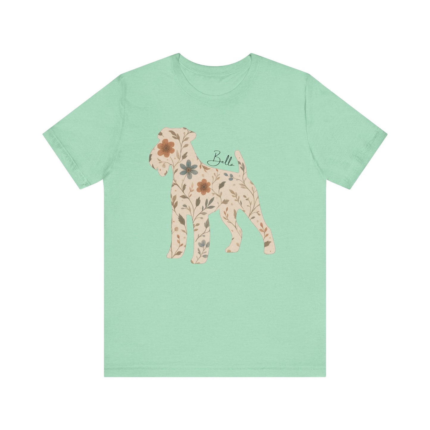 Airedale Terrier Floral Silhouette TShirt