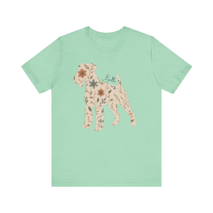 Airedale Terrier Floral Silhouette TShirt