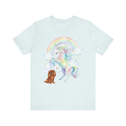 Ruby Cavalier Watercolor Unicorn Tshirt