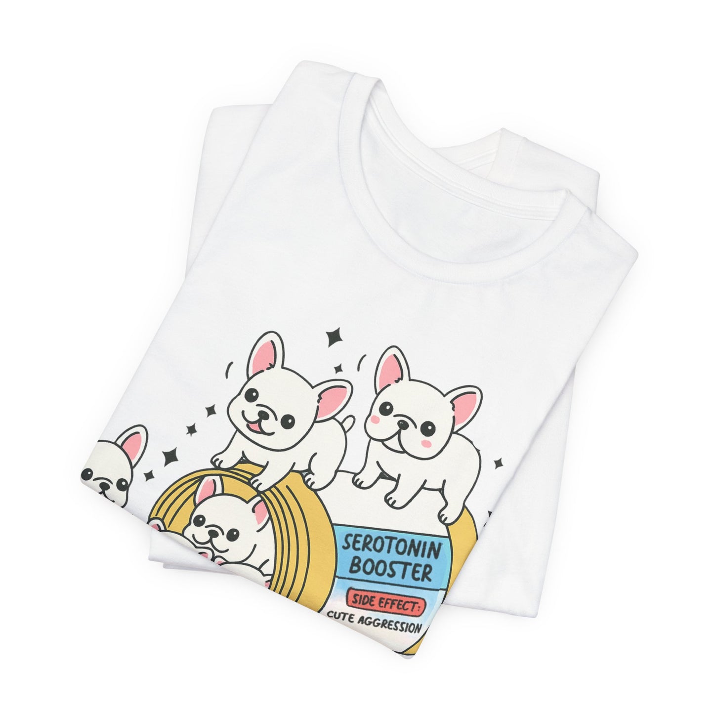 Serotonin Tee White French Bulldog