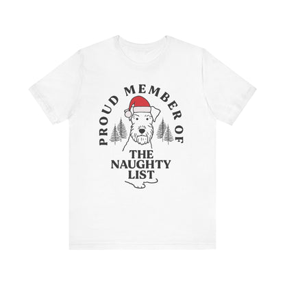 Airedale Terrier Naughty List TShirt