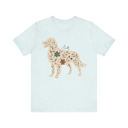 Golden Retriever Floral Silhouette TShirt