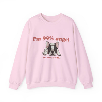 Piebald Frenchie Angel 99% Sweatshirt