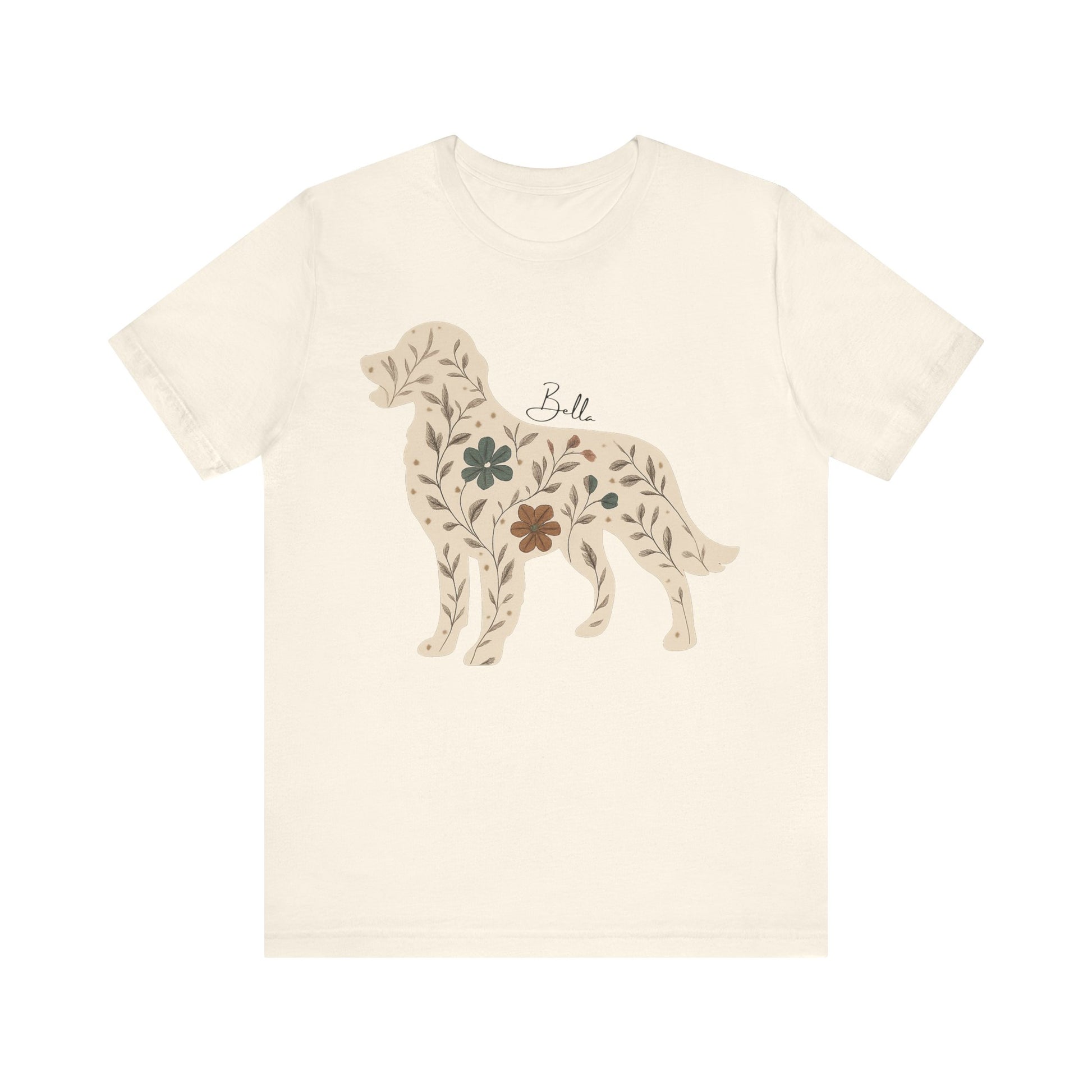 Golden Retriever Floral Silhouette TShirt