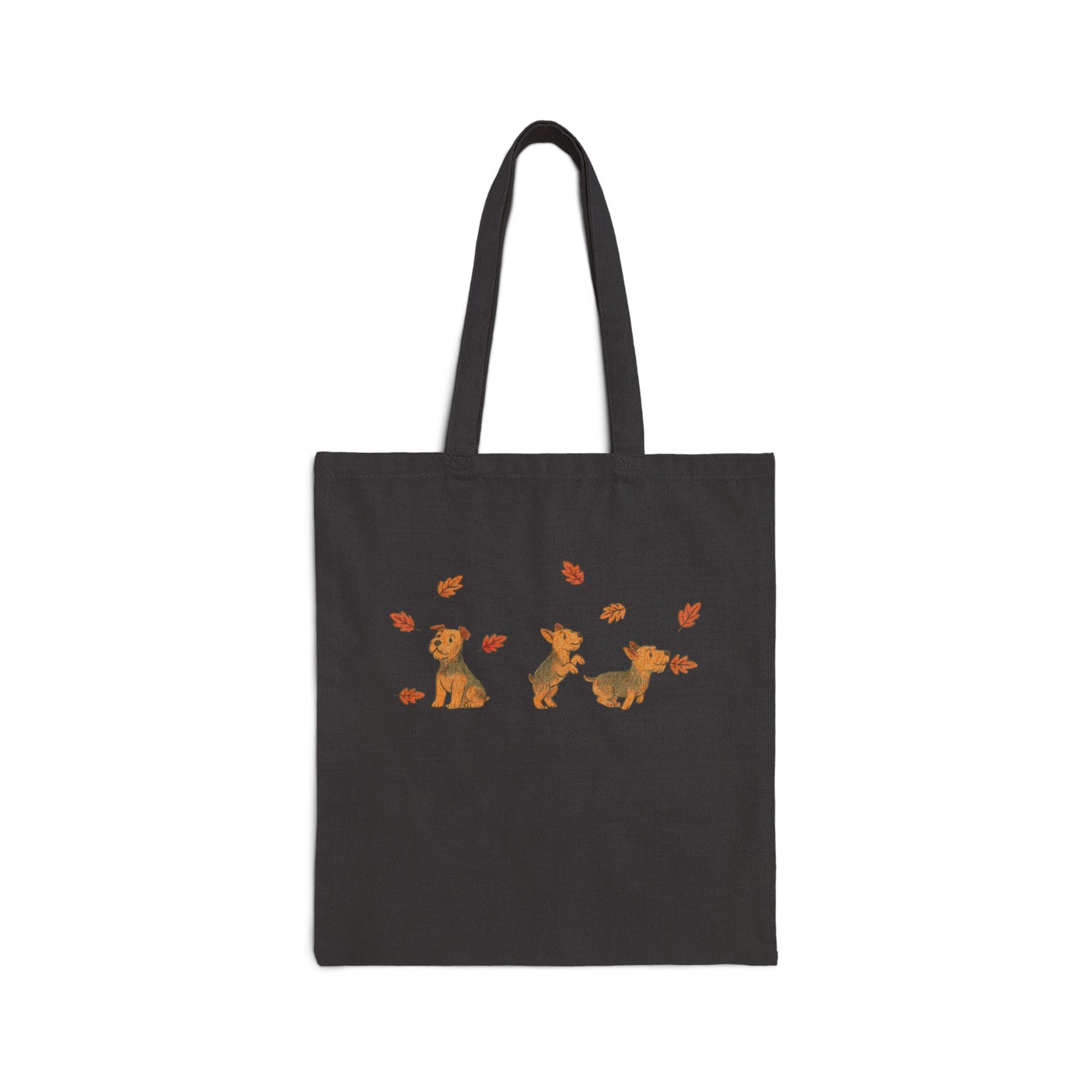 Airedale Terrier Chasing Leaves Tote Bag