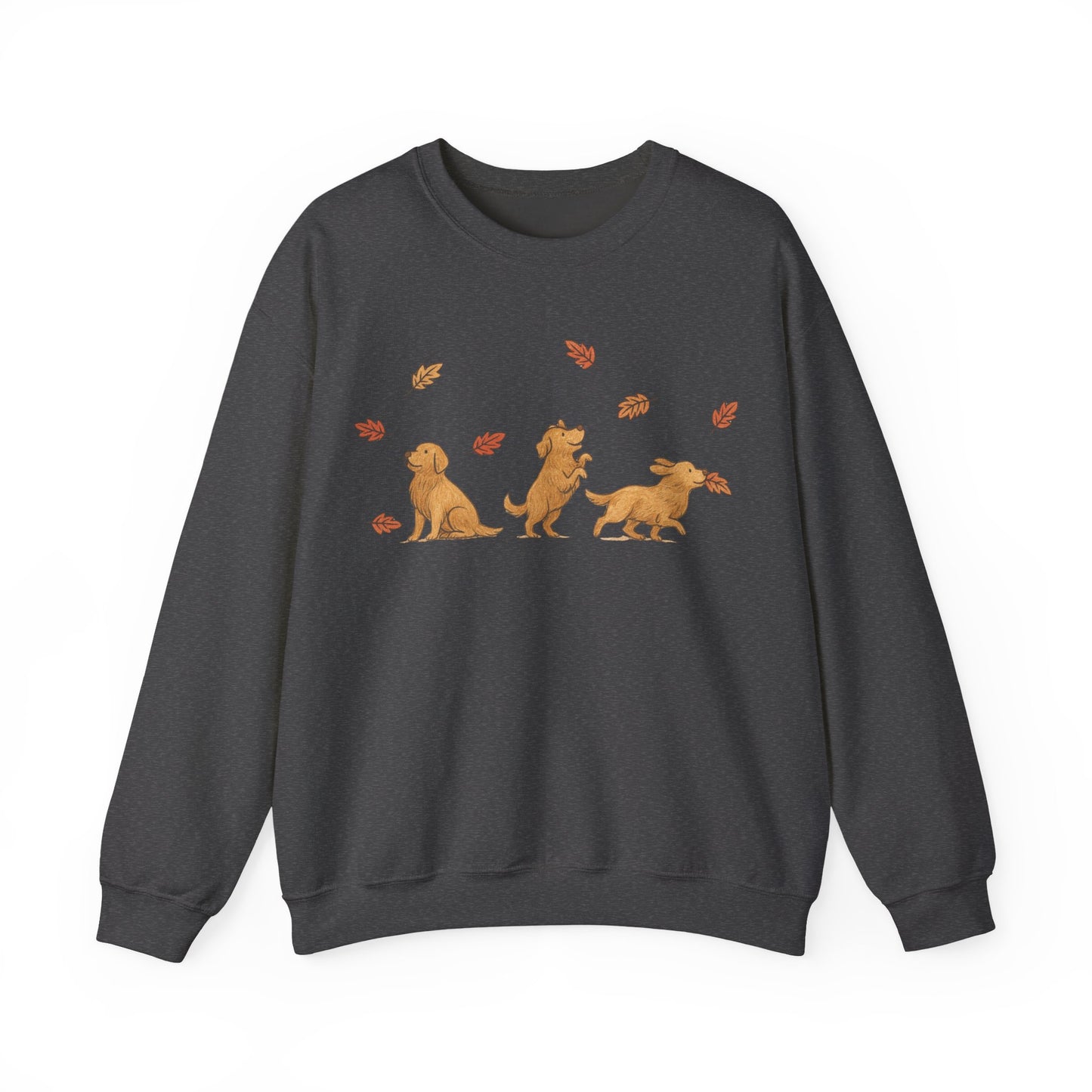 Golden Retriever Chasing Leaves Sweatshirt