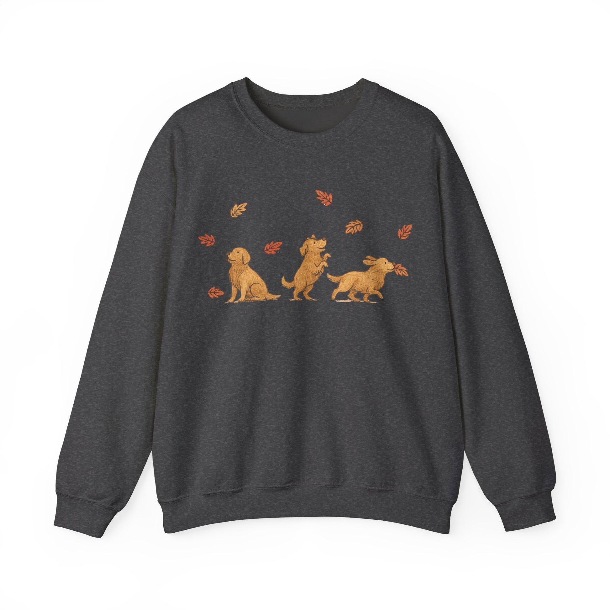 Golden Retriever Chasing Leaves Sweatshirt