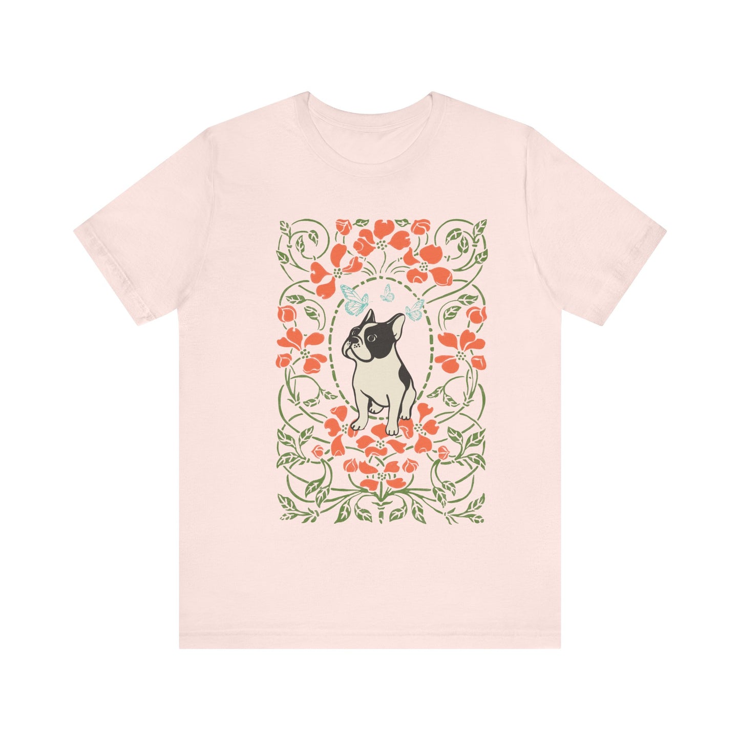 Piebald Frenchie Butterflies Frame TShirt
