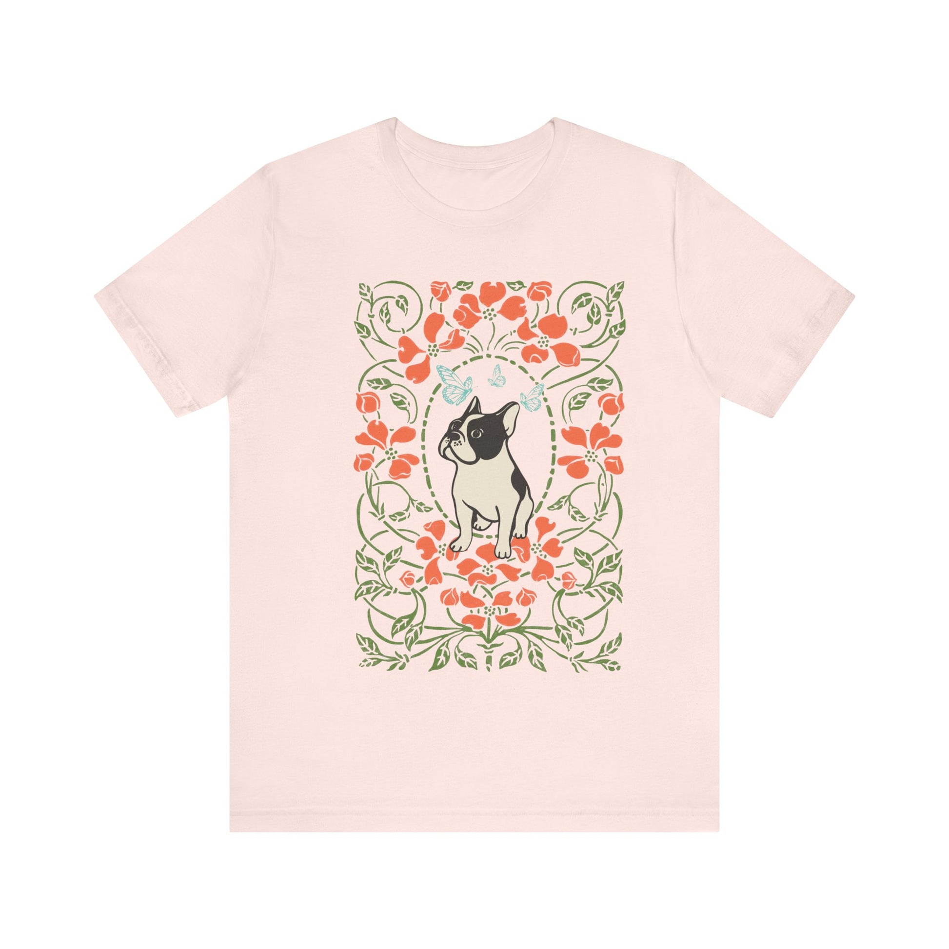 Piebald Frenchie Butterflies Frame TShirt