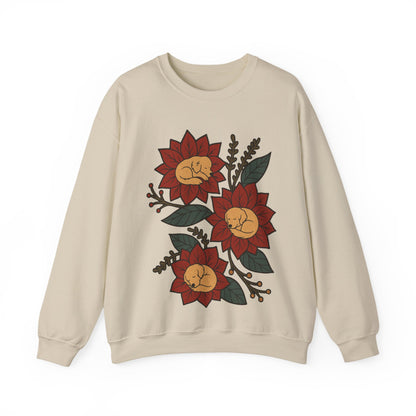 Golden Retriever Christmas Flower Sweatshirt
