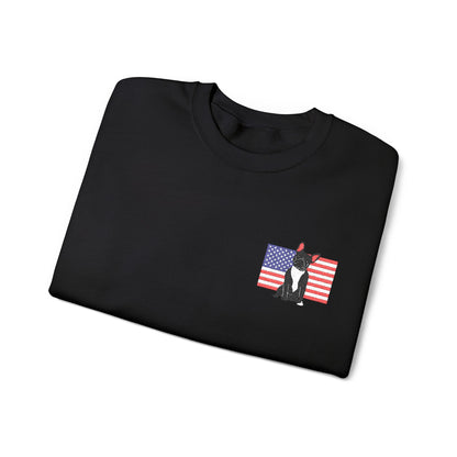 Embroidered Flag Black Frenchie Sweatshirt
