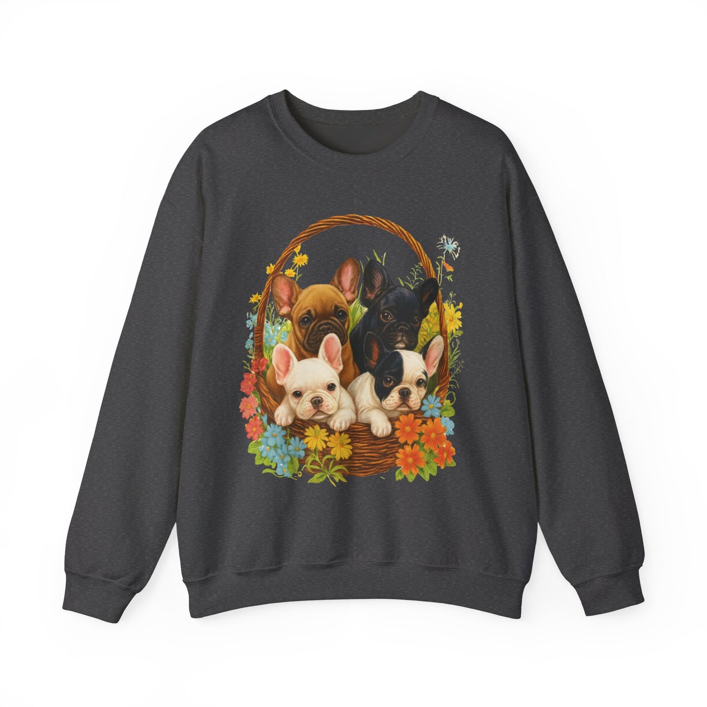 Frenchie Puppy Basket Sweatshirt