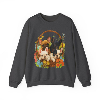 Frenchie Puppy Basket Sweatshirt