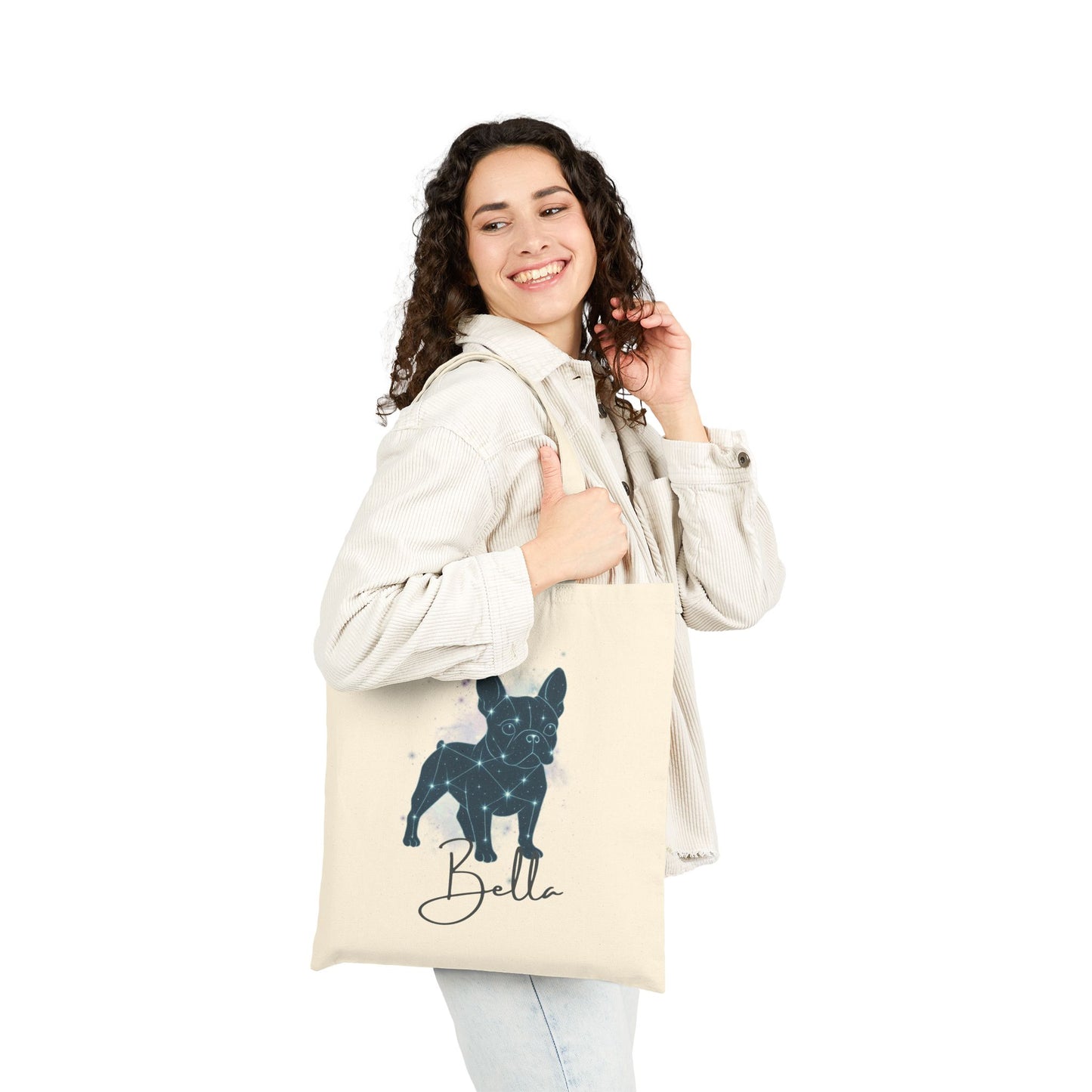 Custom Frenchie Constellation Tote Bag