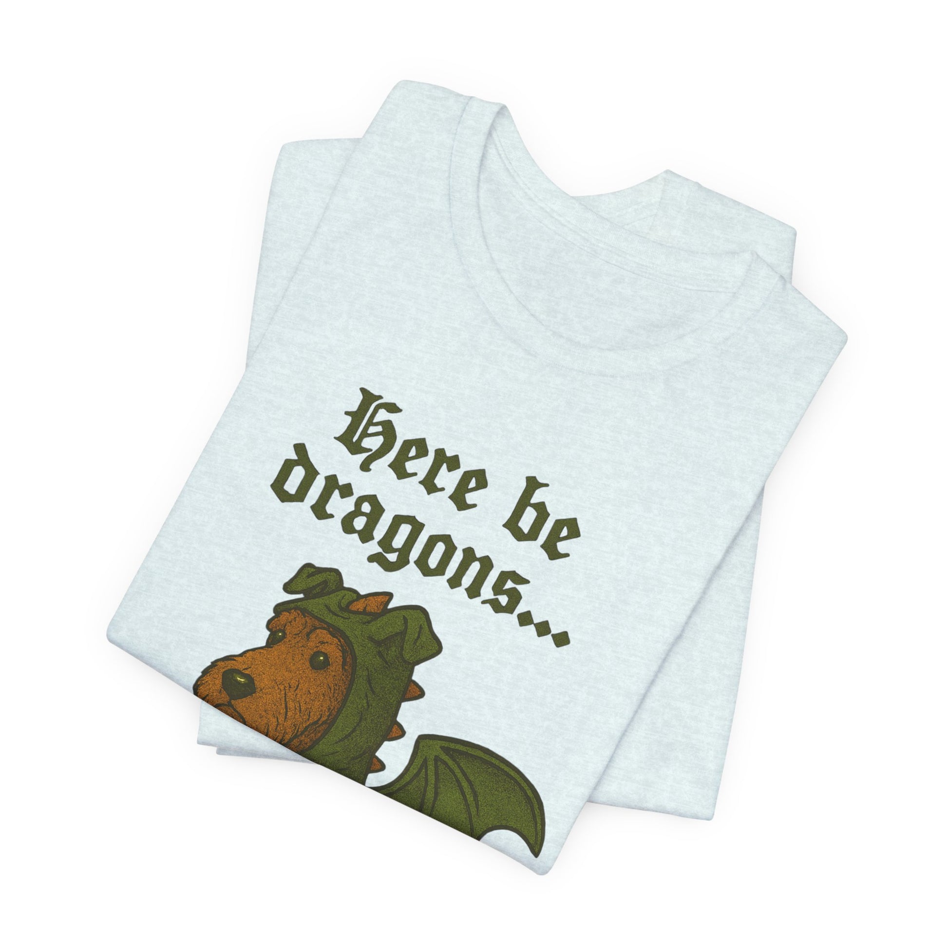 Airedale Terrier Here Be Dragons TShirt