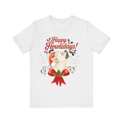 White French Bulldog Happy Howlidays TShirt