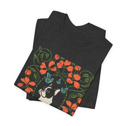 Piebald Frenchie Butterflies Frame TShirt