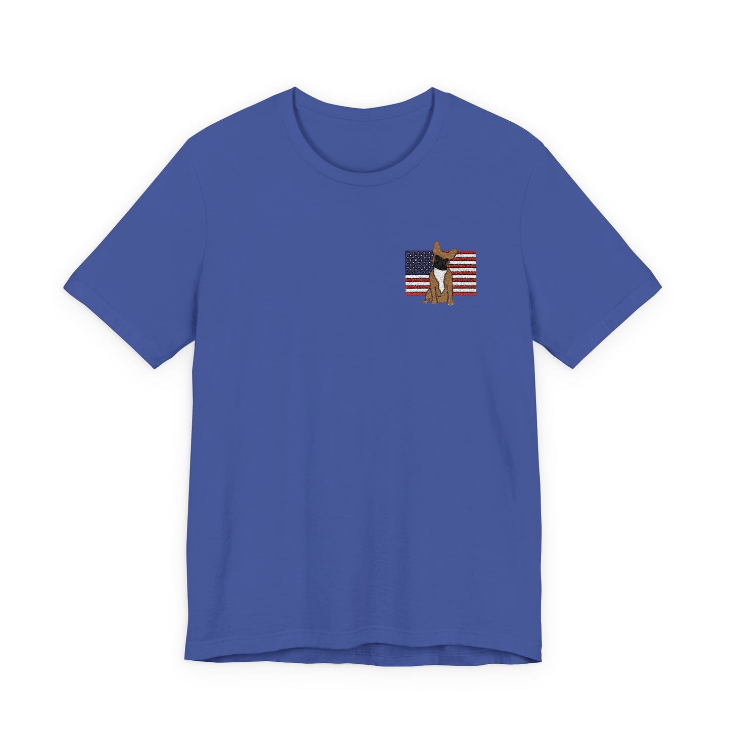 Embroidered Flag Fawn Frenchie TShirt