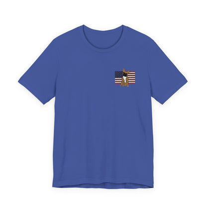 Embroidered Flag Fawn Frenchie TShirt