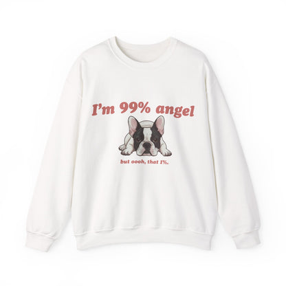 Piebald Frenchie Angel 99% Sweatshirt