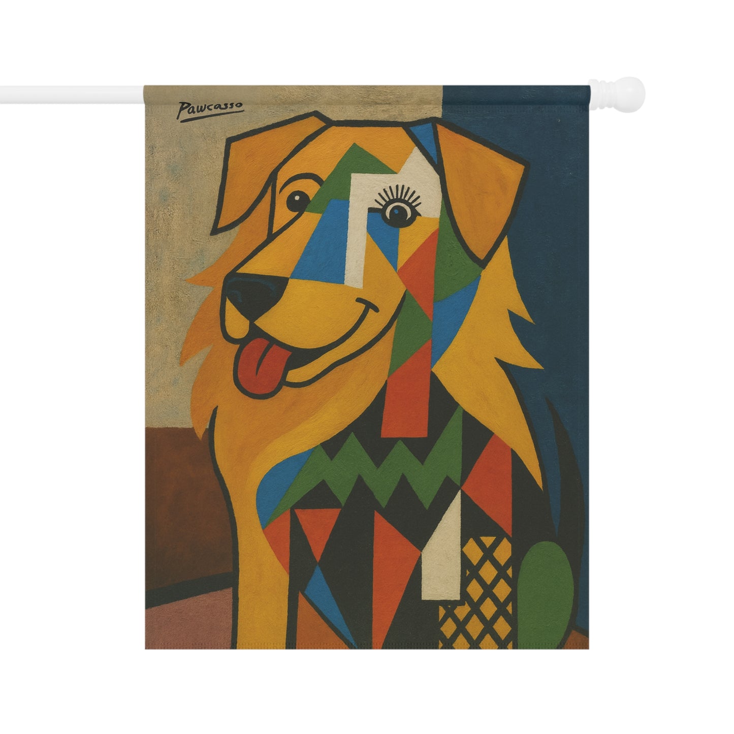 Golden Retriever Picasso Garden Flag