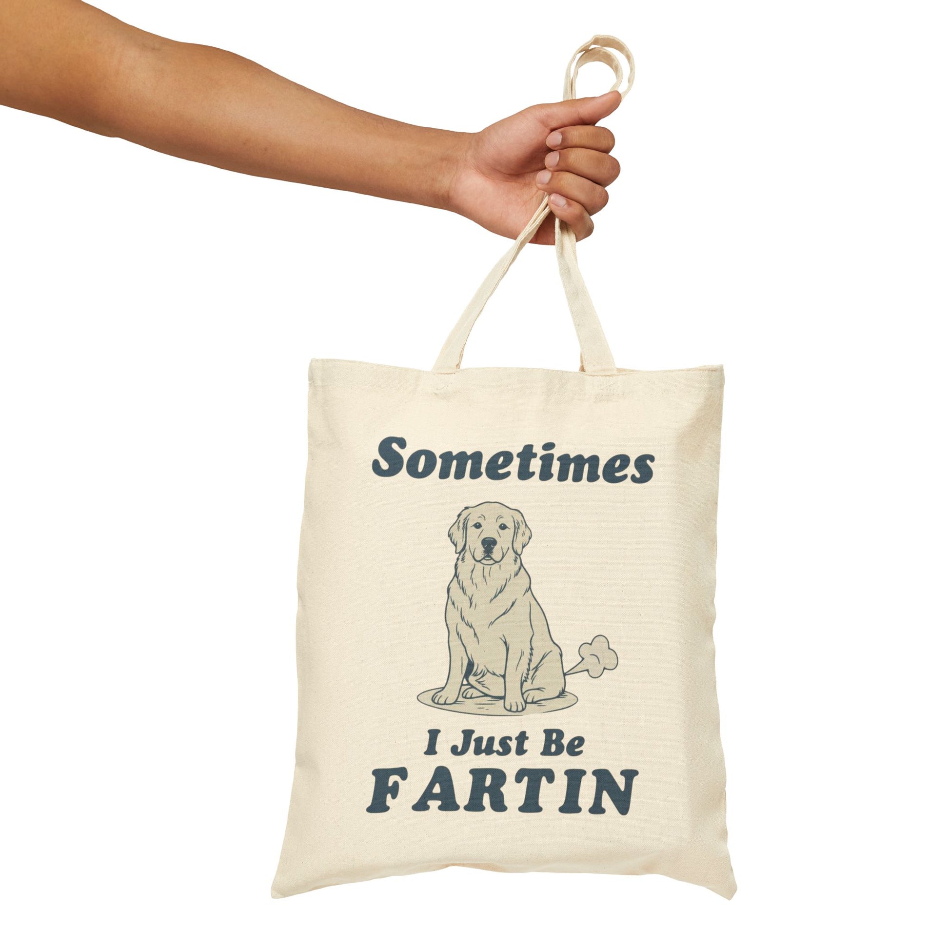 Golden Retriever Fartin Tote Bag