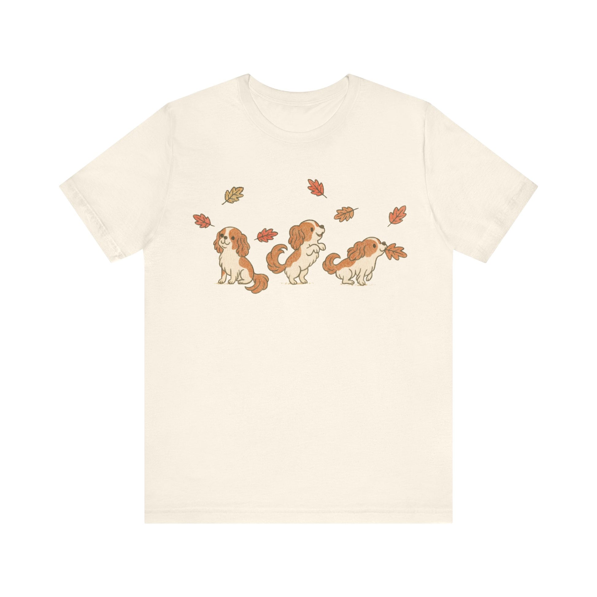 Blenheim Cavalier Chasing Leaves TShirt